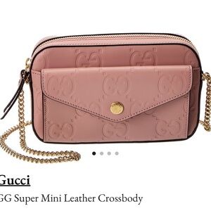 Gucci GG Mini Blush Leather Crossbody Bag